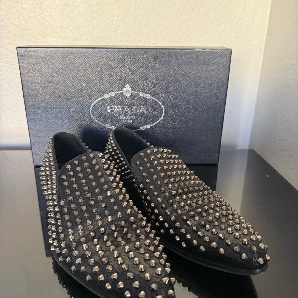 PRADA Men's Studded Loafers